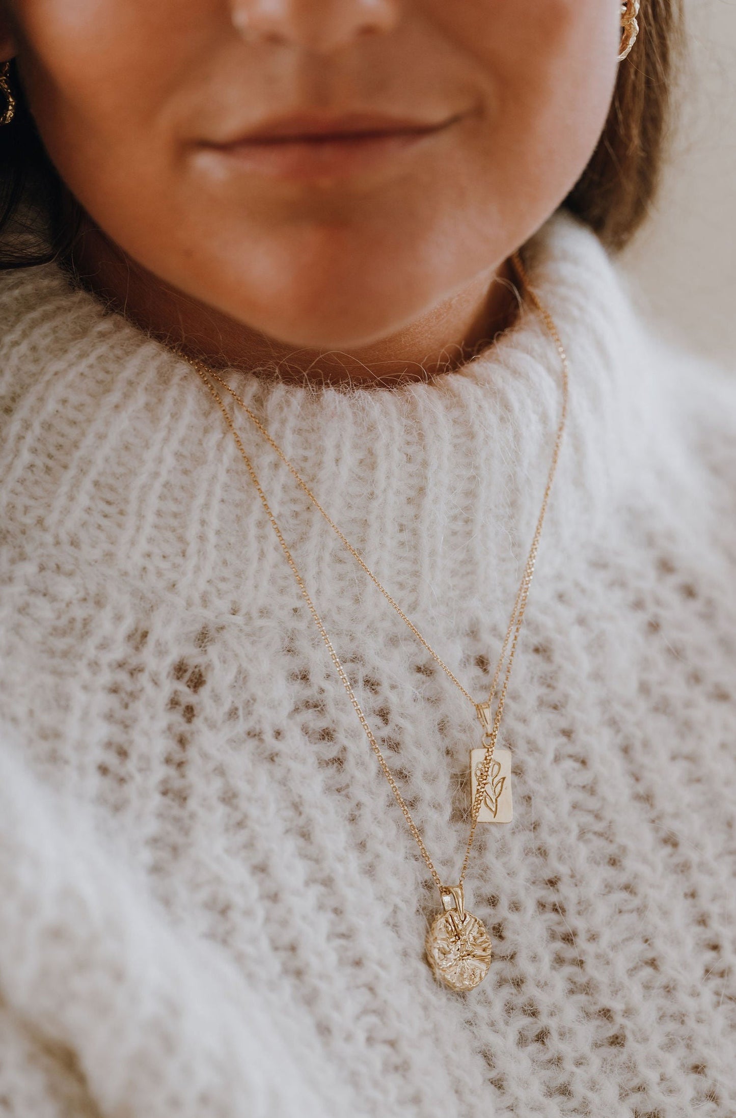 SAMPLE SALE - Sterling Silver & Gold Vermeil Flower Pendant Necklaces