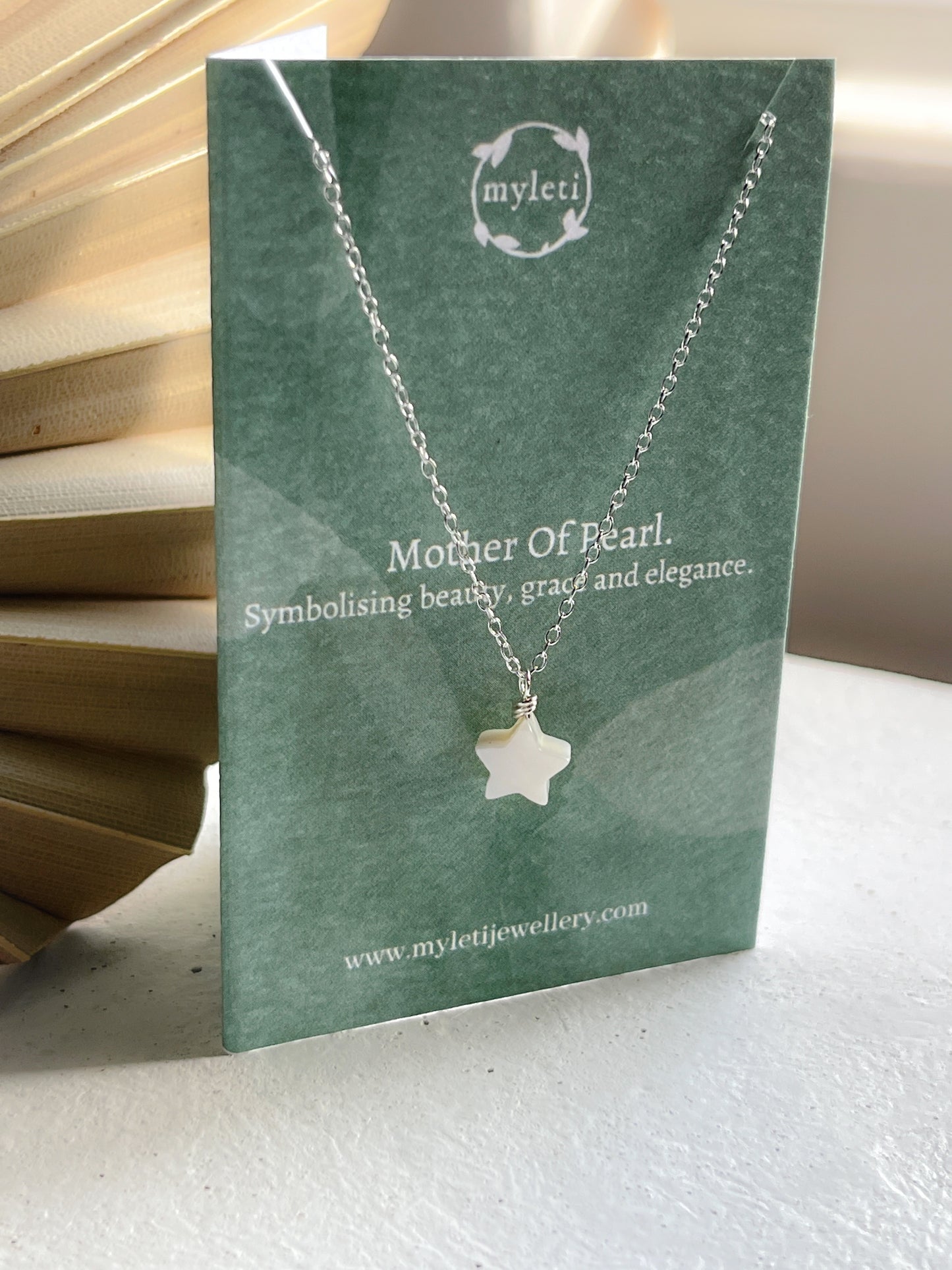 Sterling Silver Mother of Pearl Gift Necklace