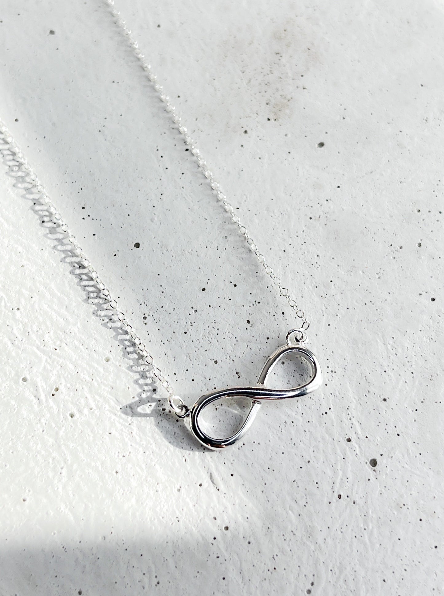 Sterling Silver Infinity Love Necklace
