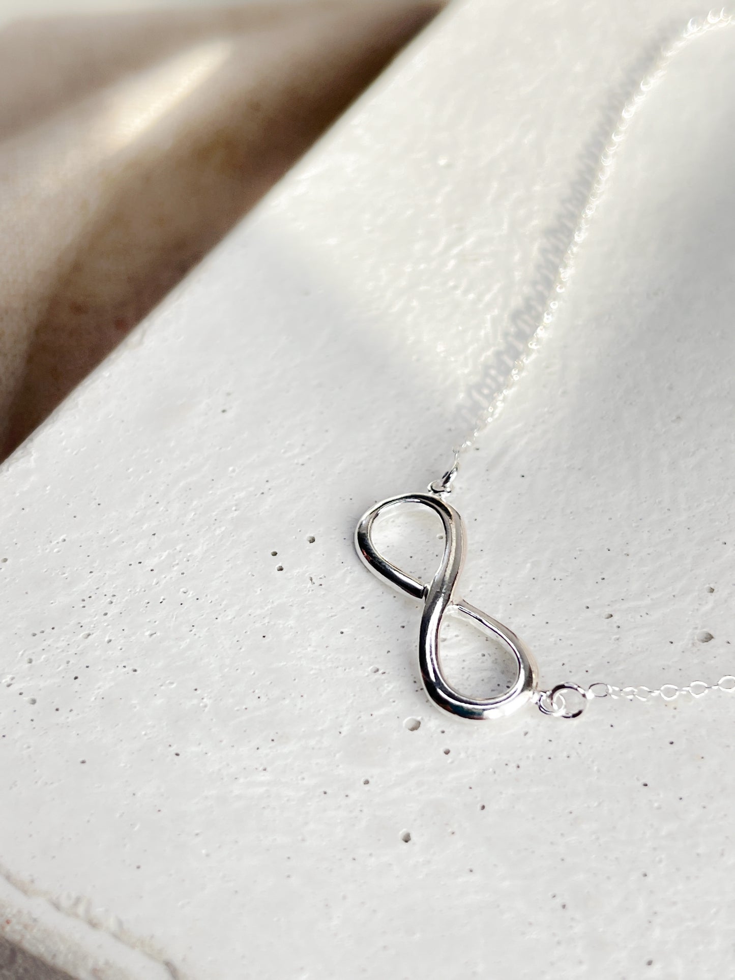 Sterling Silver Infinity Love Necklace
