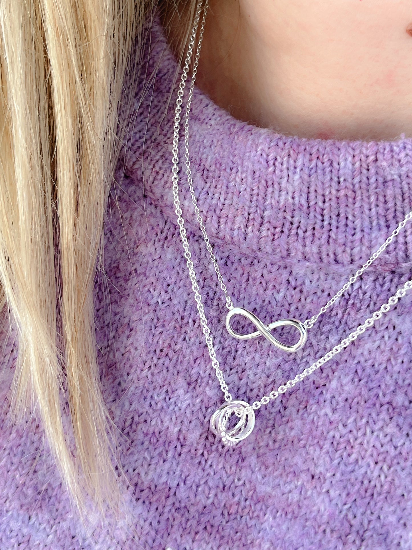 Sterling Silver Multi Links of Love Necklace