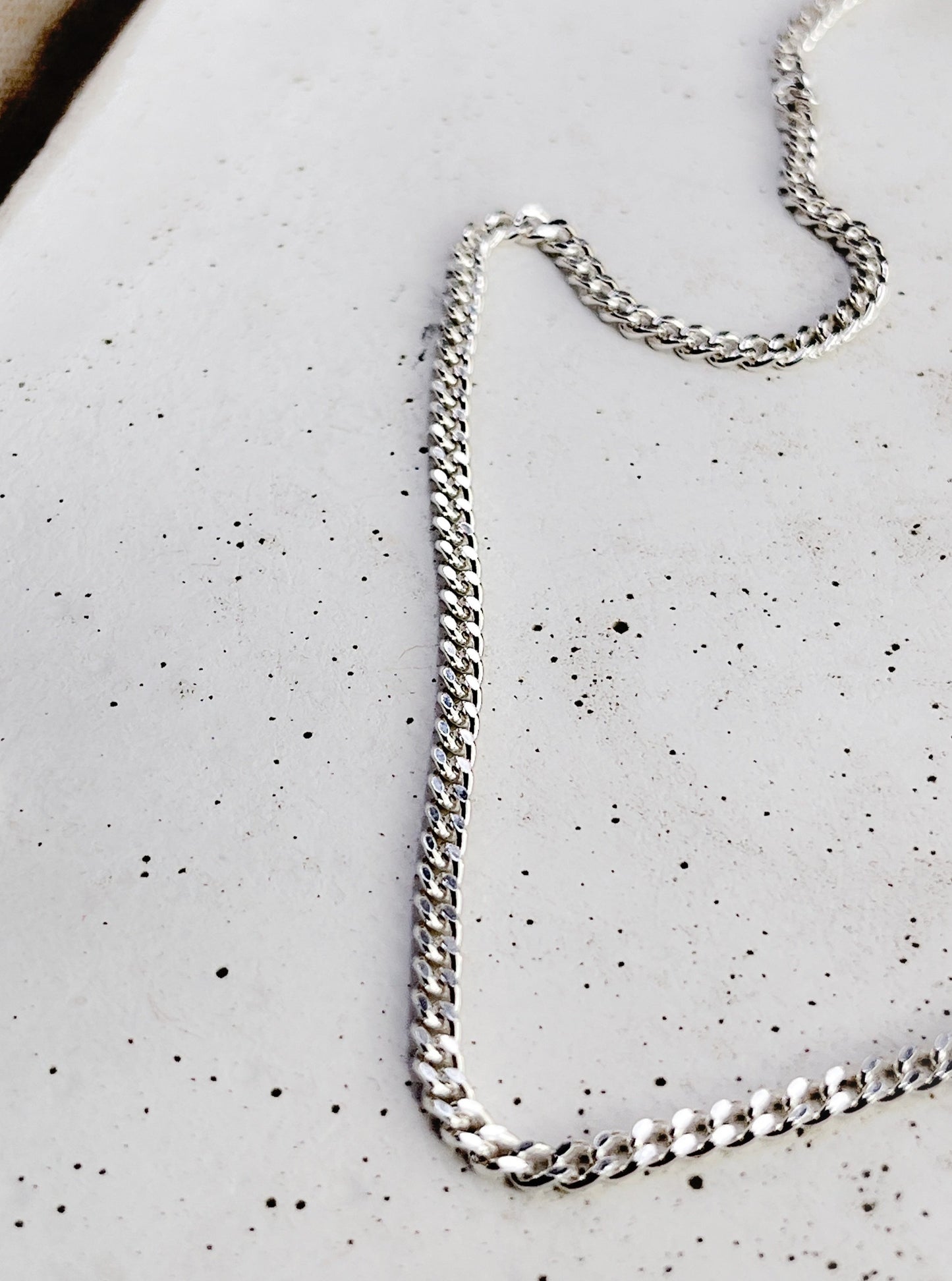 Sterling Silver Chunky Curb Layering Chain