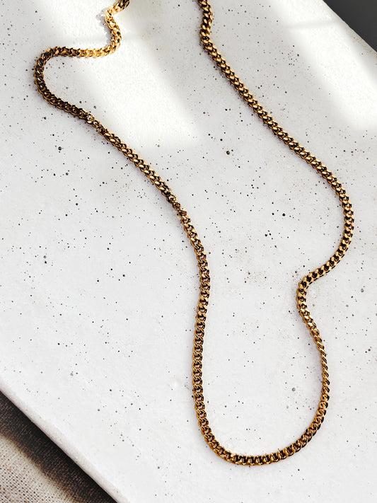 Gold Vermeil Chunky Curb Layering chain