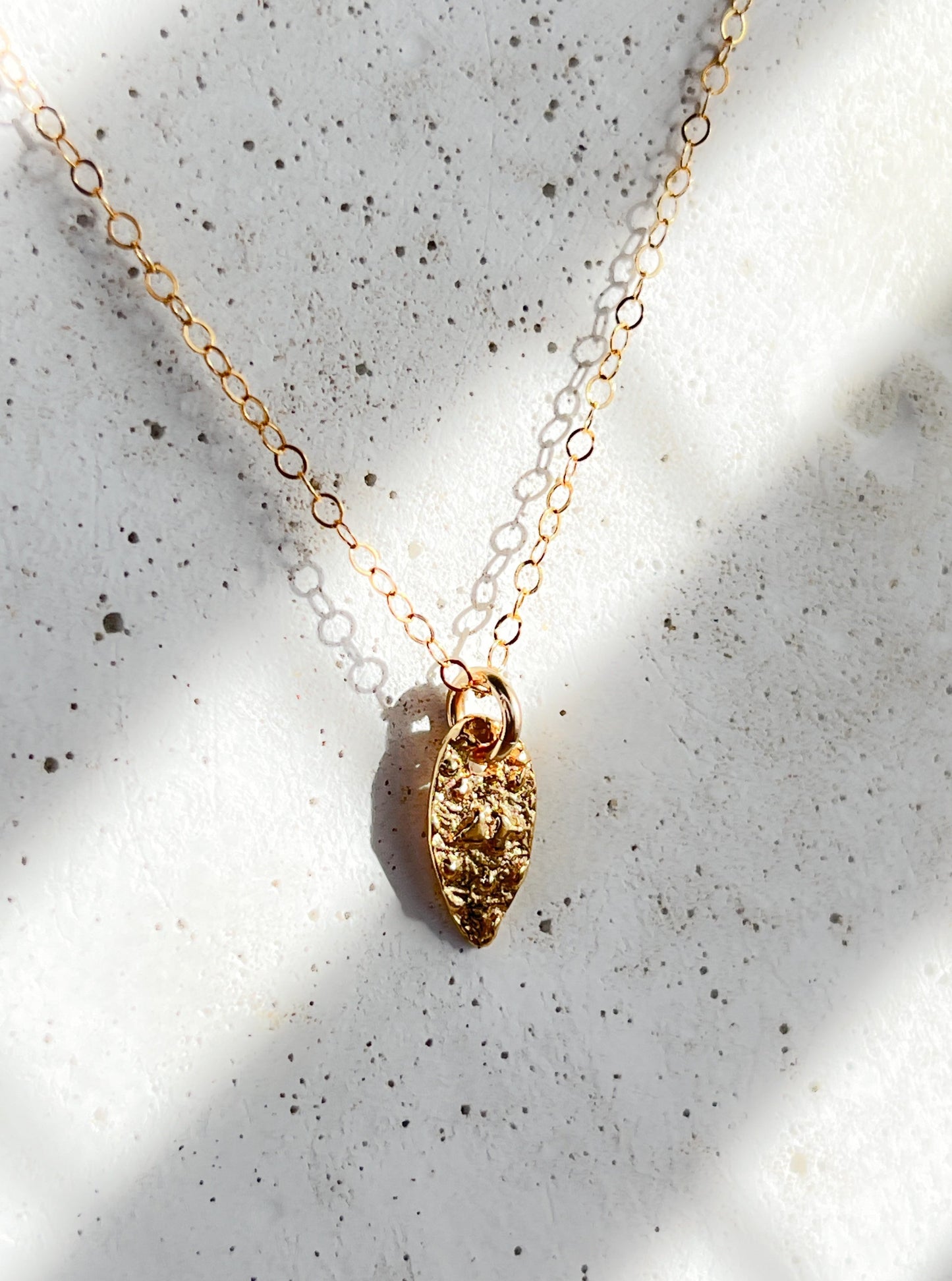 Gold Vermeil Falling Petal Necklace