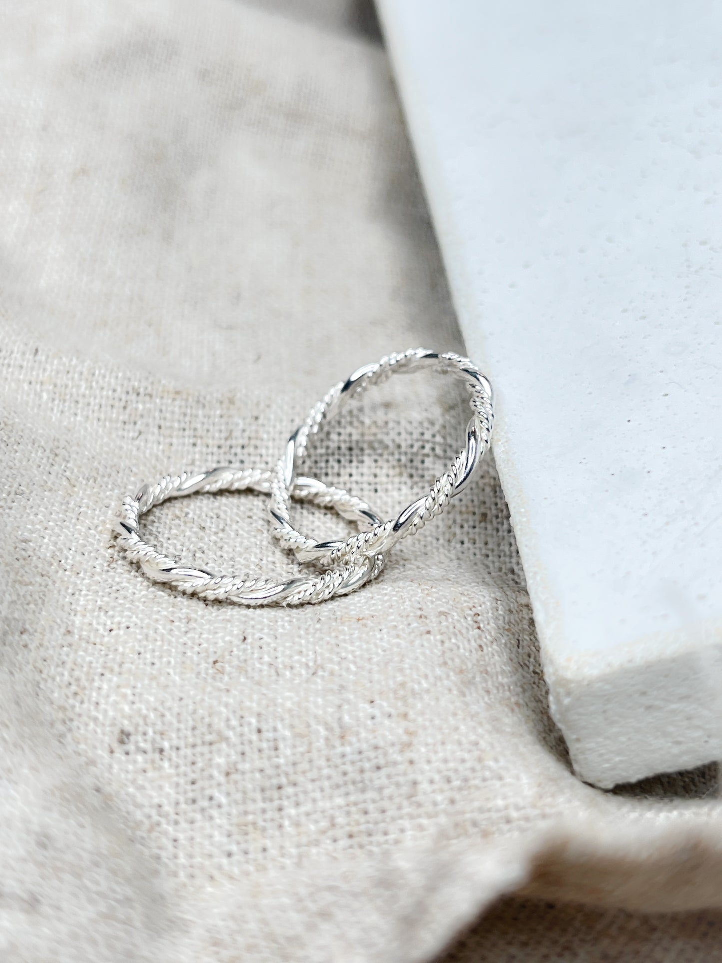 Sterling Silver Double Twist Band Ring