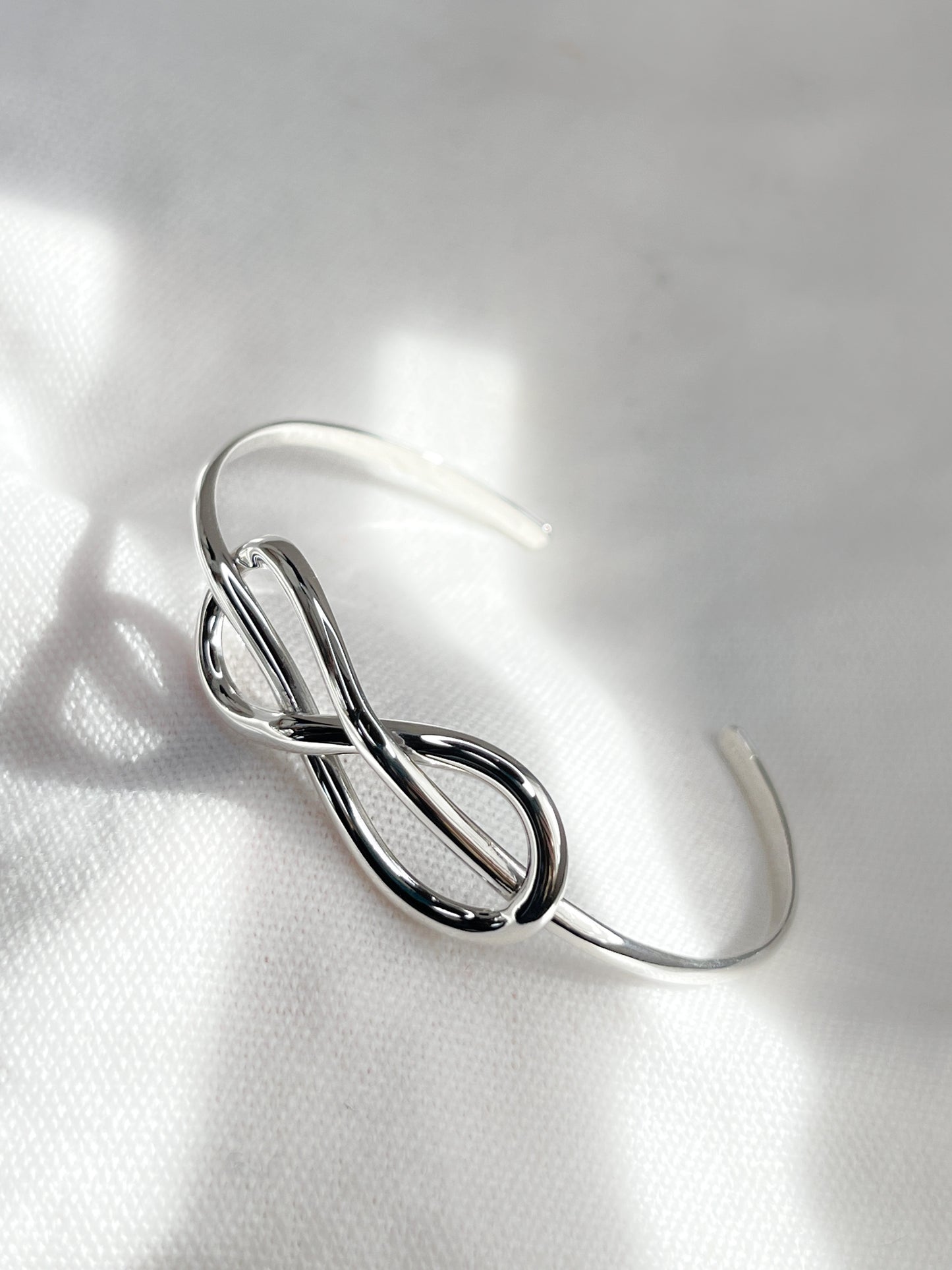 Sterling Silver Infinity Cuff Bracelet Bangle