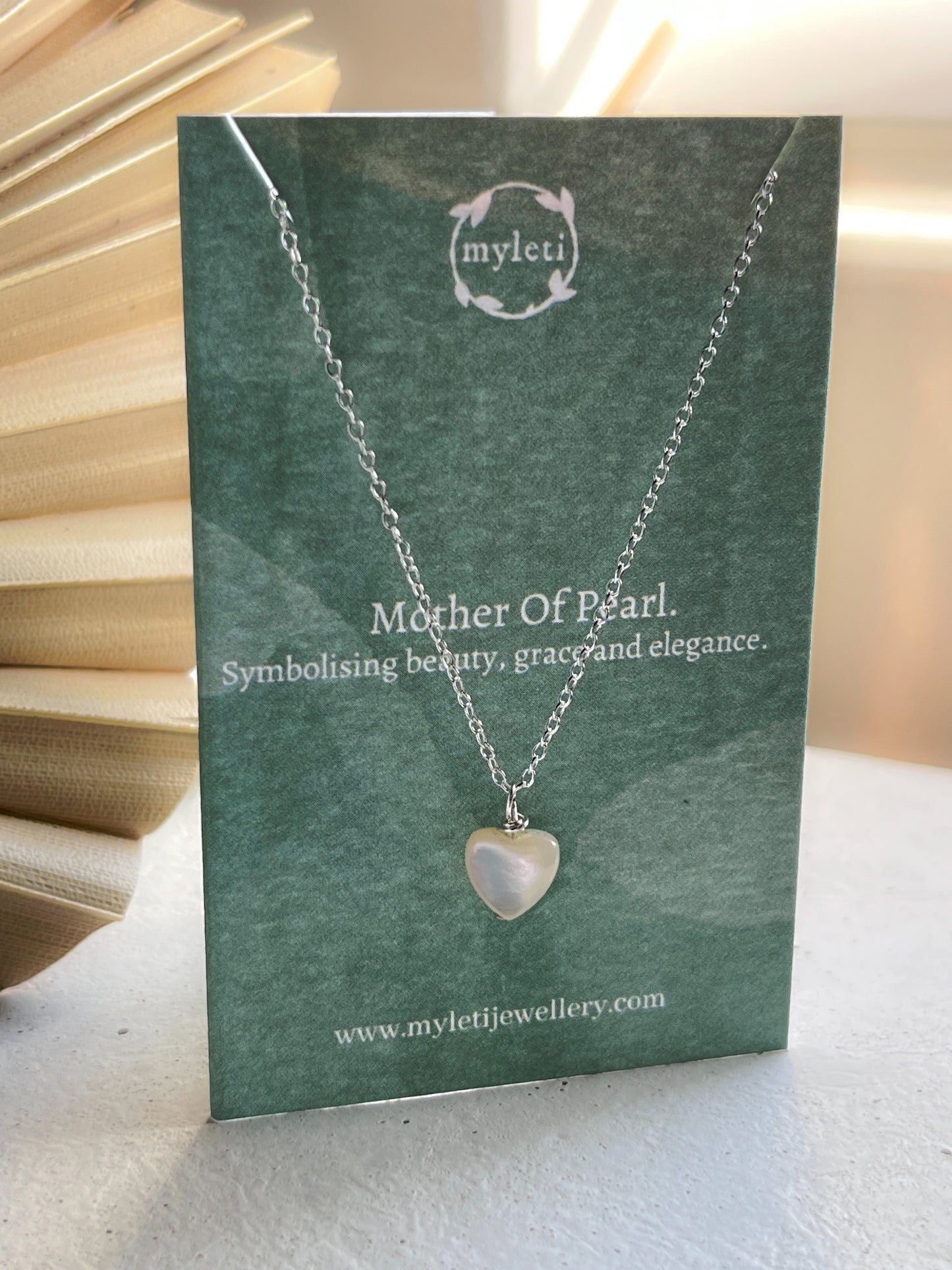 Sterling Silver Mother of Pearl Gift Necklace
