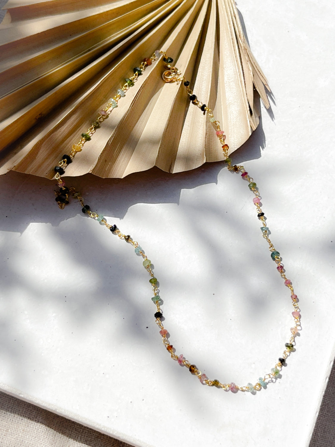 Beautiful Tourmaline Bead Chain Necklace - Myleti Jewellery