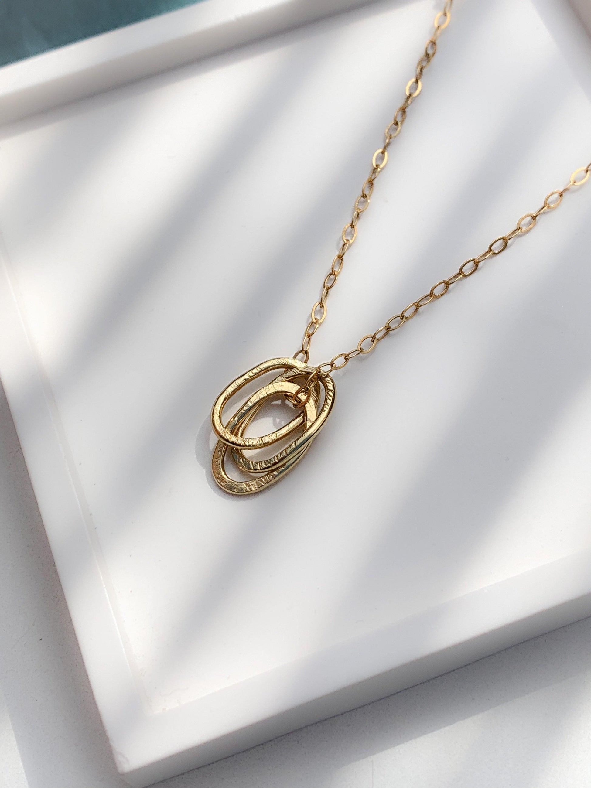 Eco Sterling Silver and Gold Vermeil Serenity Love Links Necklace - Myleti Jewellery