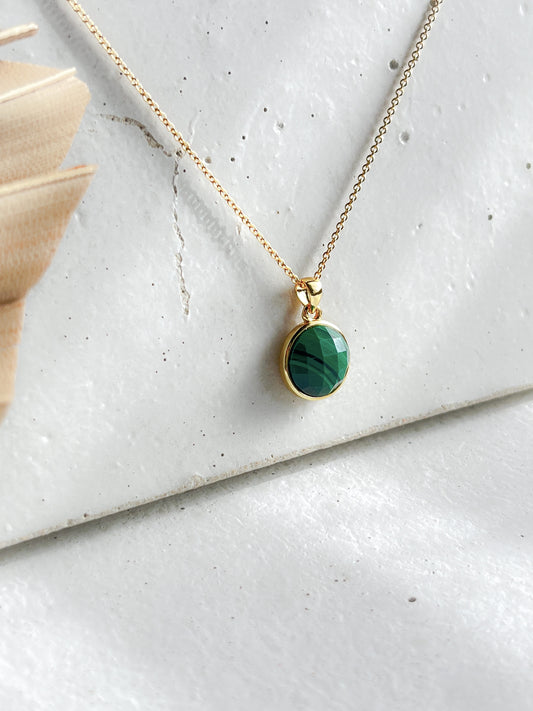 SAMPLE SALE - Malachite Gemstone Pendant Necklace